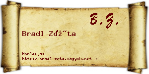 Bradl Zéta névjegykártya